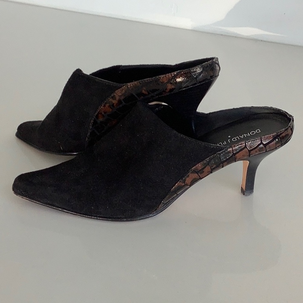 Women’s Don Pliner Black Suede Boots Mules Size 9